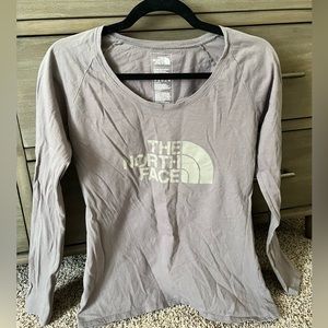 North Face Women’s full sleeve tshirt - small - gray
